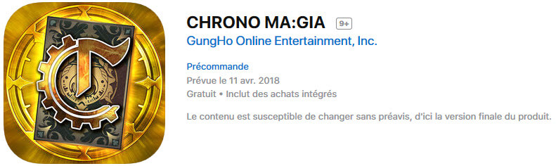 Chrono Magia App Store
